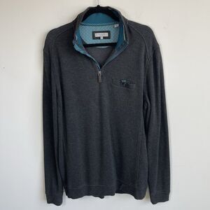Ted Baker Men’s‎ 1/4 Zip Sweater 5 - XL Preppy Old Money Business Pullover